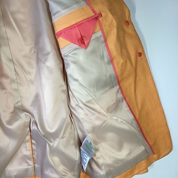 J Crew Helena in stretch linen blend Costal sunset bright orange Size 2 - Picture 12 of 16